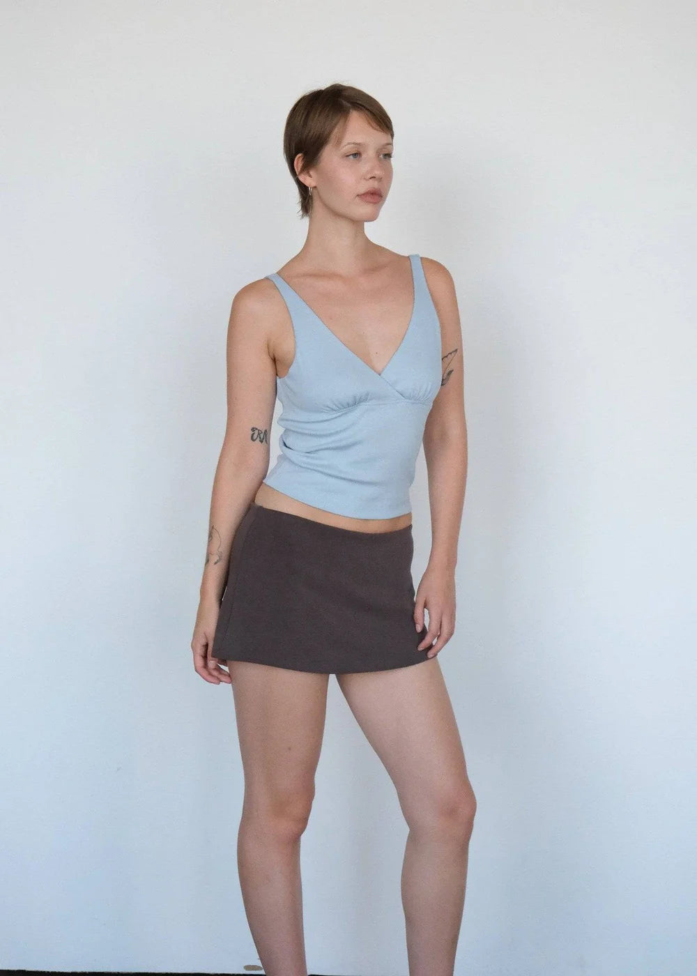Women's Low Rise Micro Mini Skort – Stretch Viscose Blend